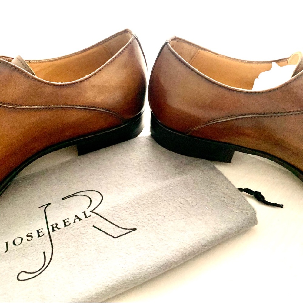 Italy Handcrafted Jose Real Crust Cuoio Brogues Dress Luxury Wingtips Brown - Picture 13 of 16